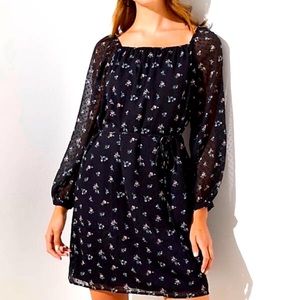 Loft square neck swing dress